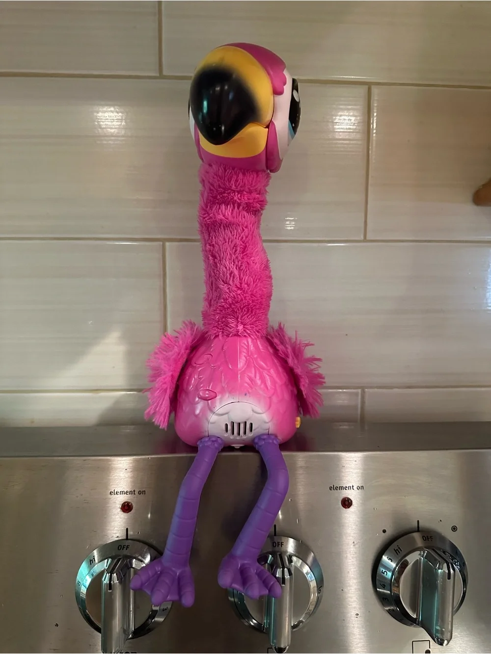 Little Live Pets Pink Gotta Go Flamingo Interactive Toy Plush Electronic TESTED